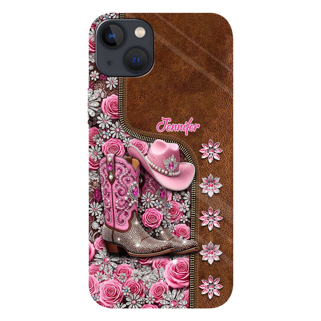 Beautiful Cowgirl Boots - Personalized Cowgirl Full Print Phone Case