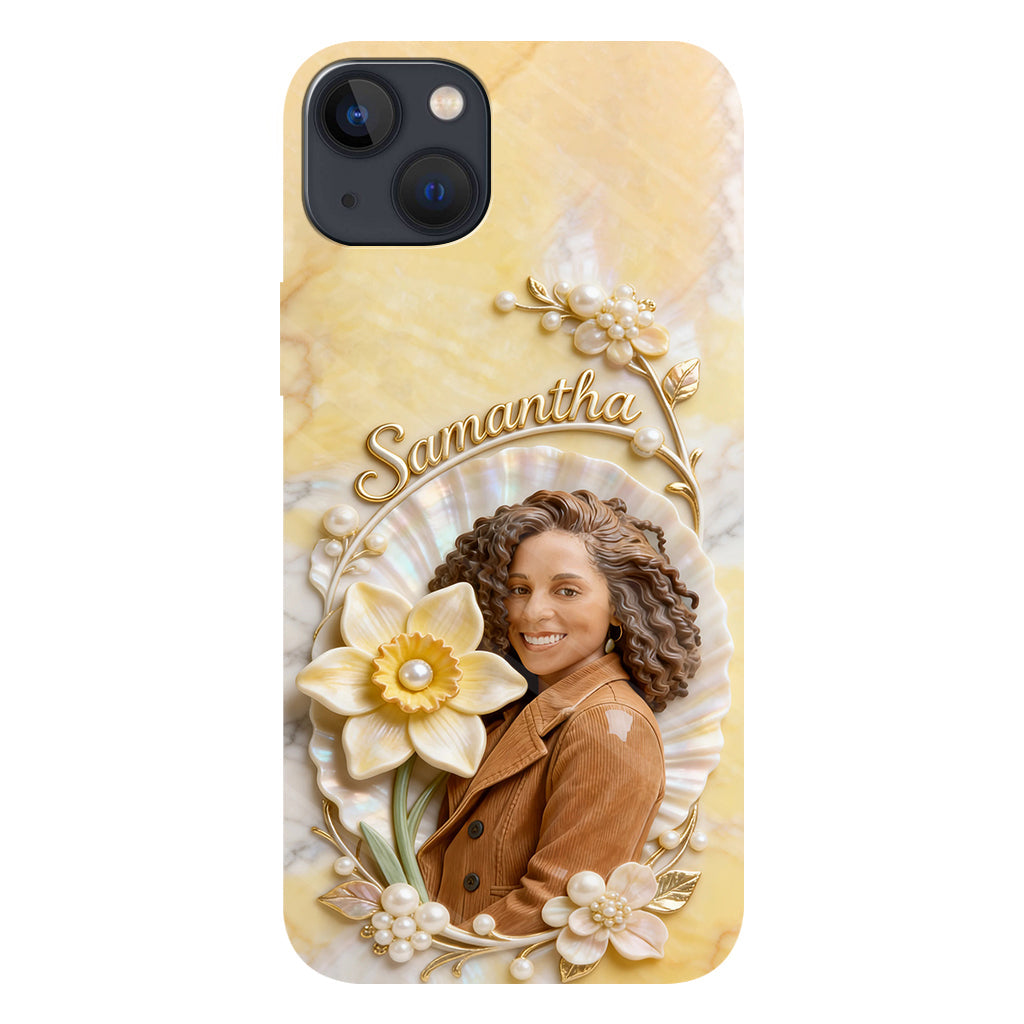 Custom Any Photo Birthmonth Flower - Personalized Self Love Full Print Phone Case