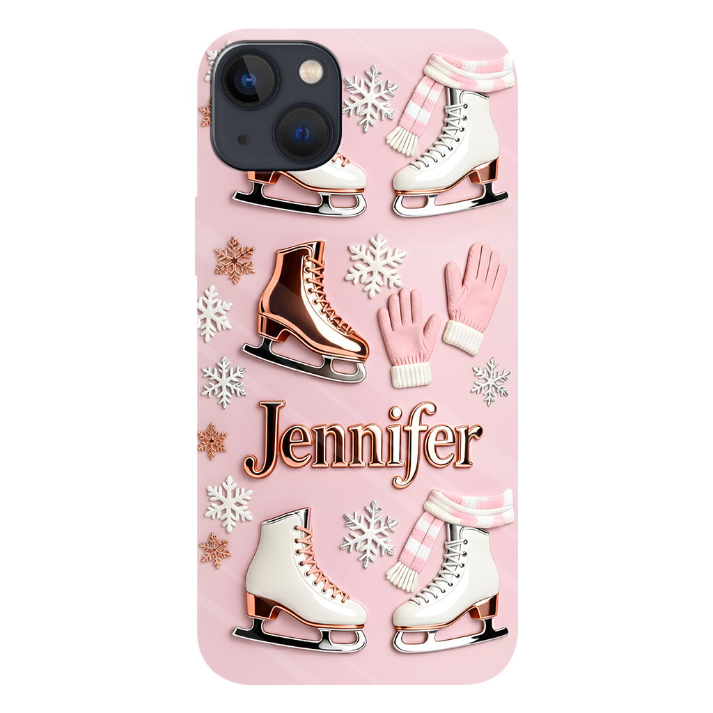 Ice Skating Makes Me Happy - Personalized Ice Skating Full Print Phone Case
