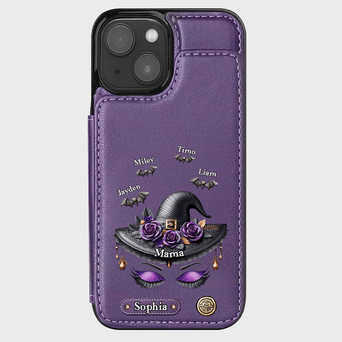 Perfect Gift For Mom, Grandma Witch - Personalized Mother Wallet Phone Case