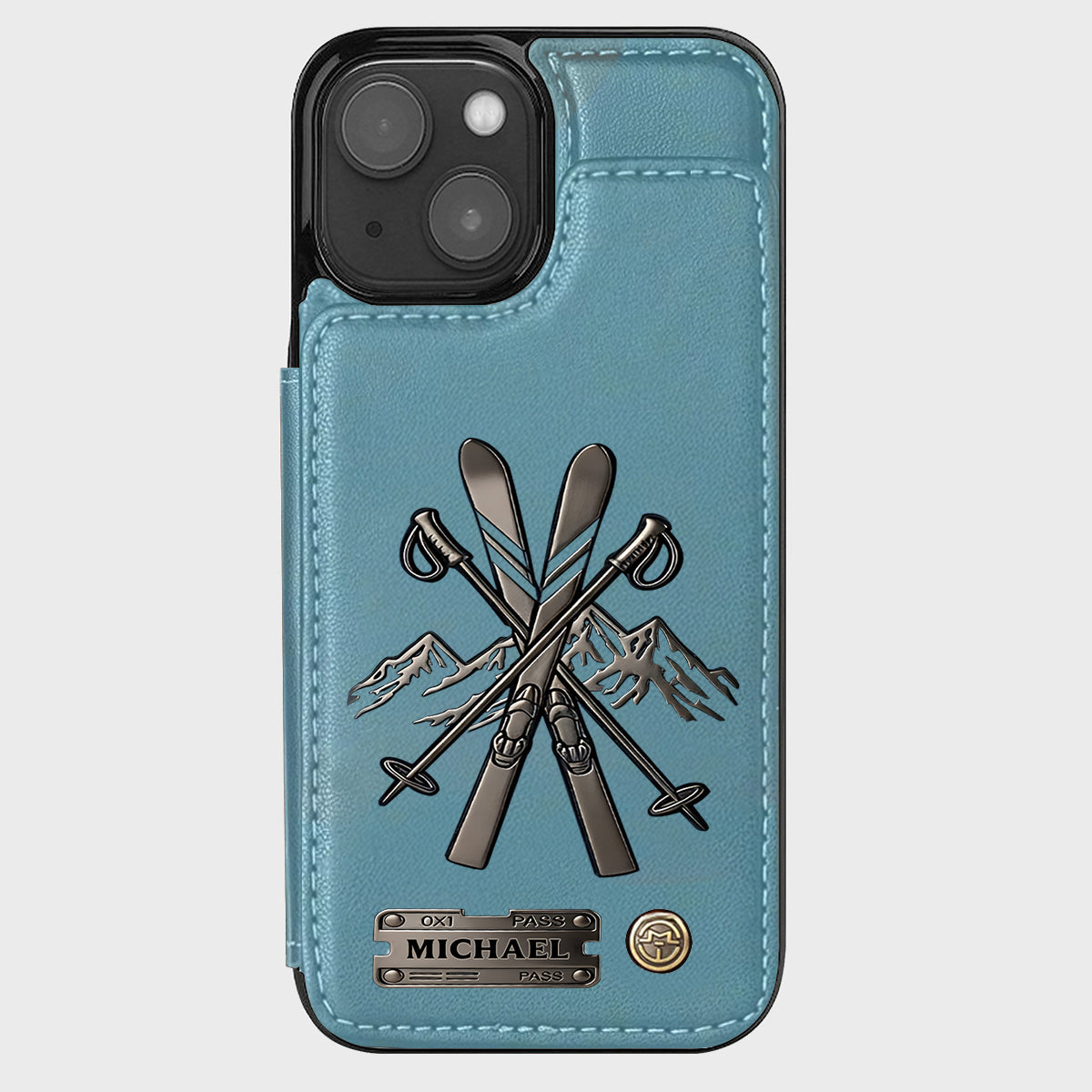 Love Skiing - Personalized Skiing Wallet Phone Case