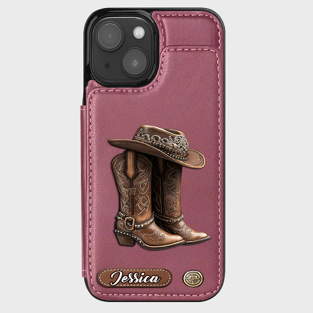 Western Spirit - Personalized Cowgirl Wallet Phone Case