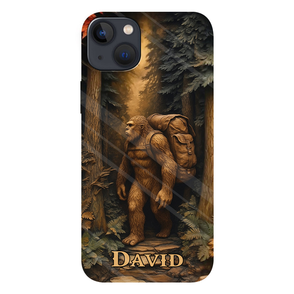 Sasquatch In Forest - Personalized Hiking Full Print Phone Case