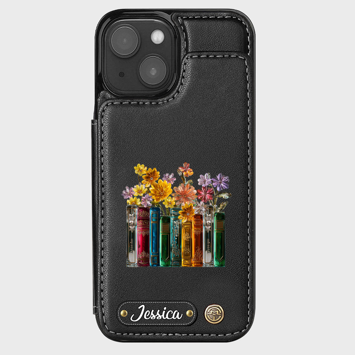 Books And Flowers - Personalized Book Wallet Phone Case