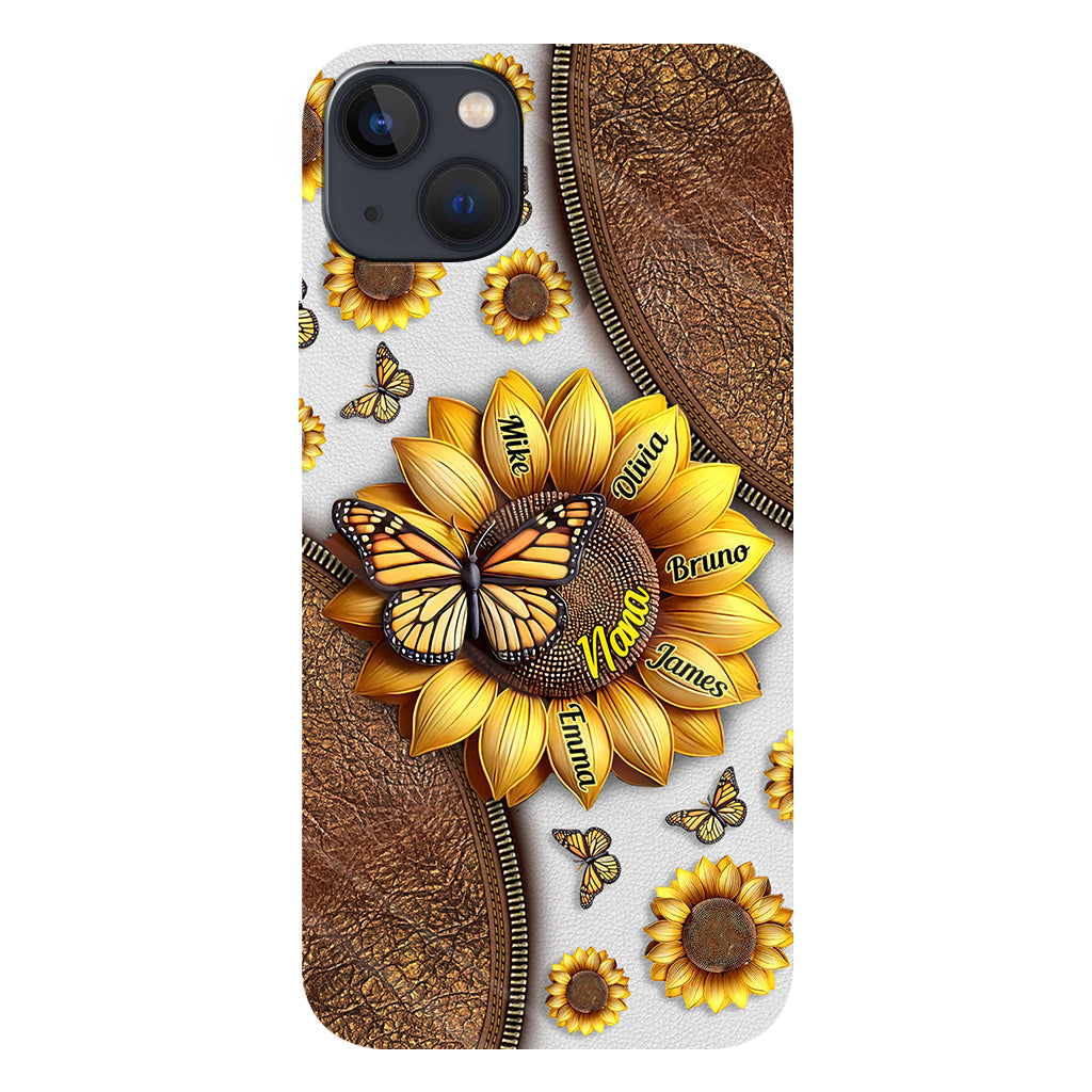 Sunflower Gift For Grandma Mom - Personalized Grandma Full Print Phone Case