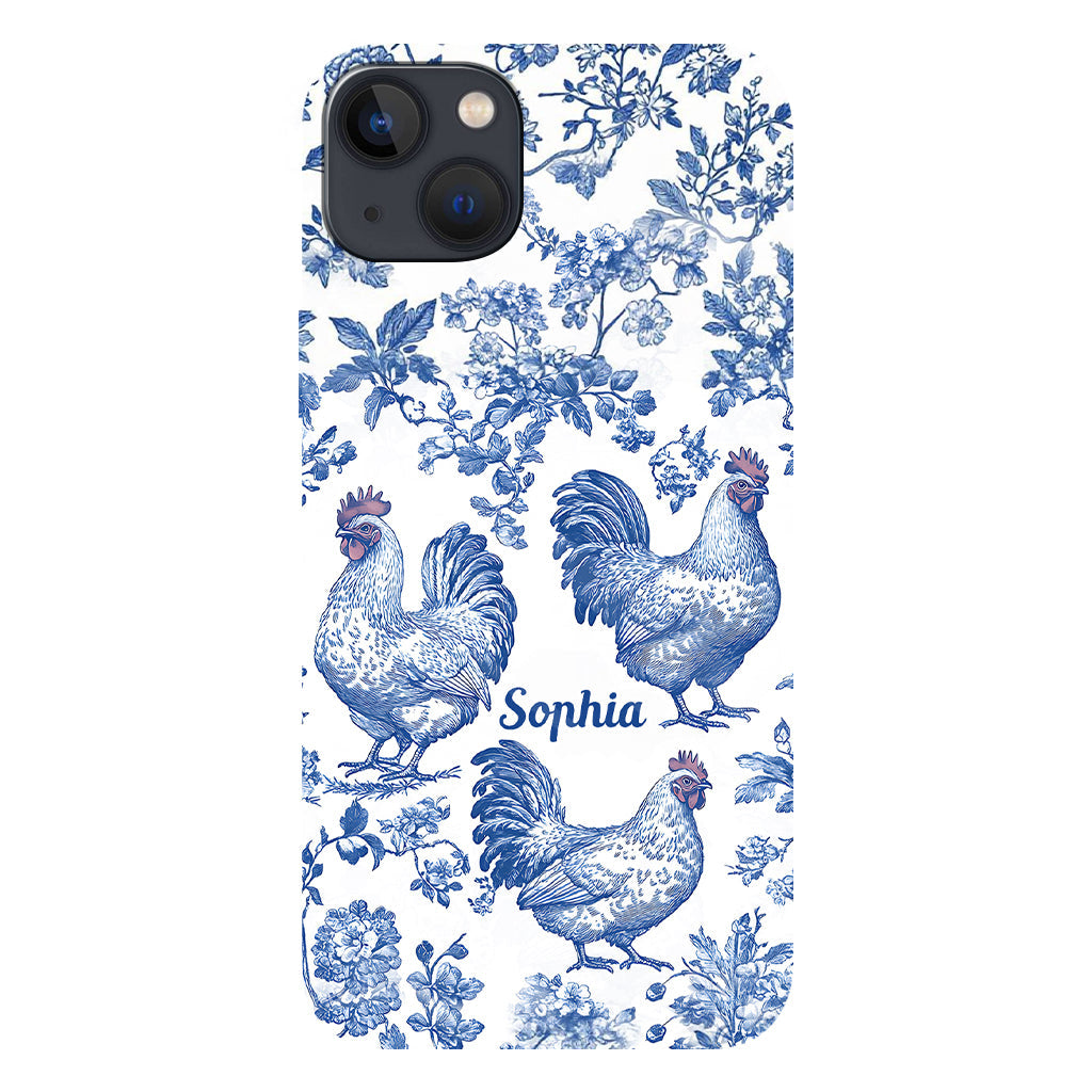 Chicken Toile de Jouy - Personalized Chicken Full Print Phone Case