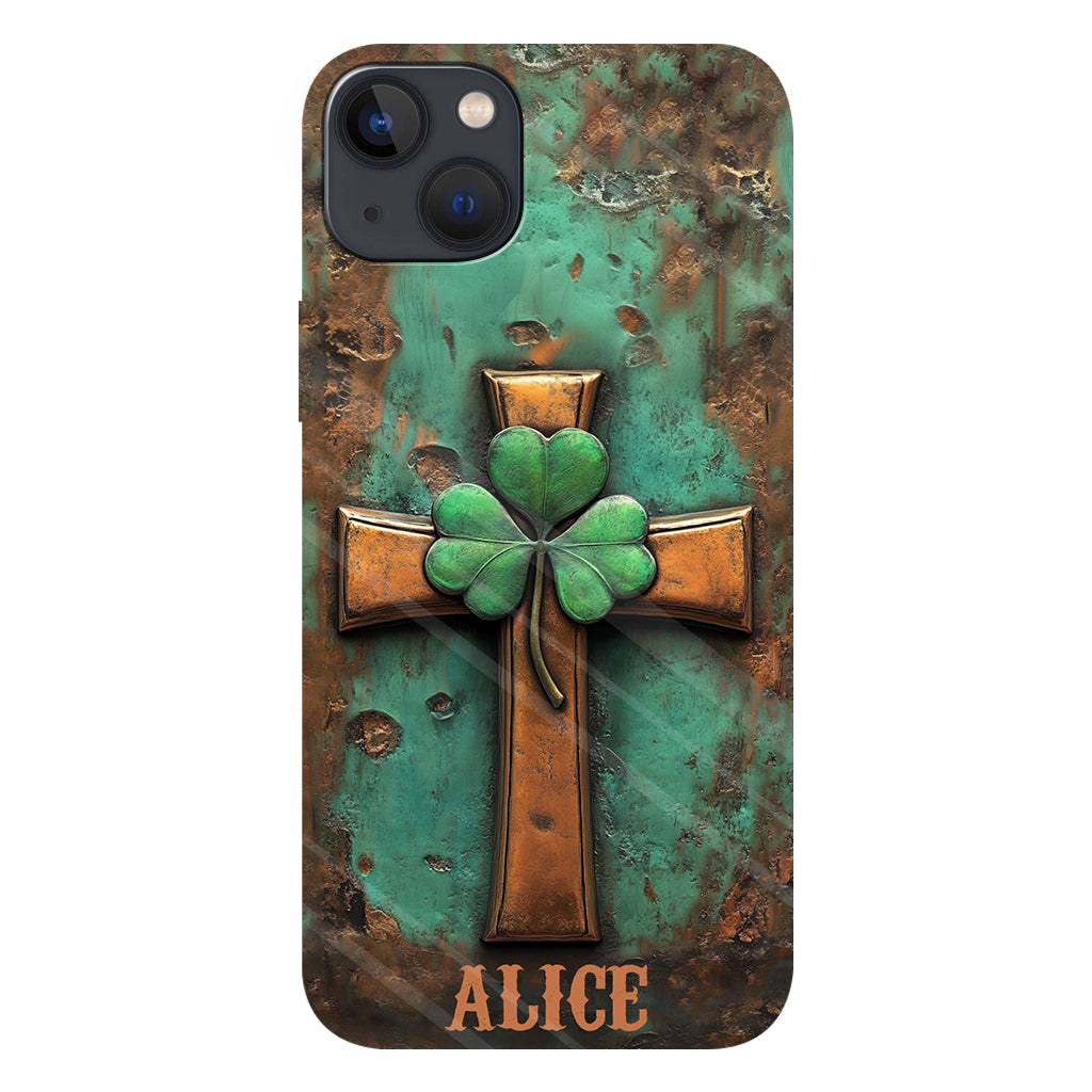 Vintage Irish Cross - Personalized Saint Patrick's Day Full Print Phone Case