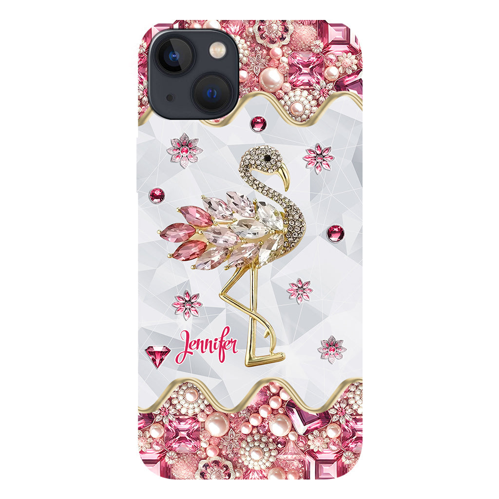 Just A Girl Who Loves Flamingos - Personalized Flamingo Full Print Phone Case