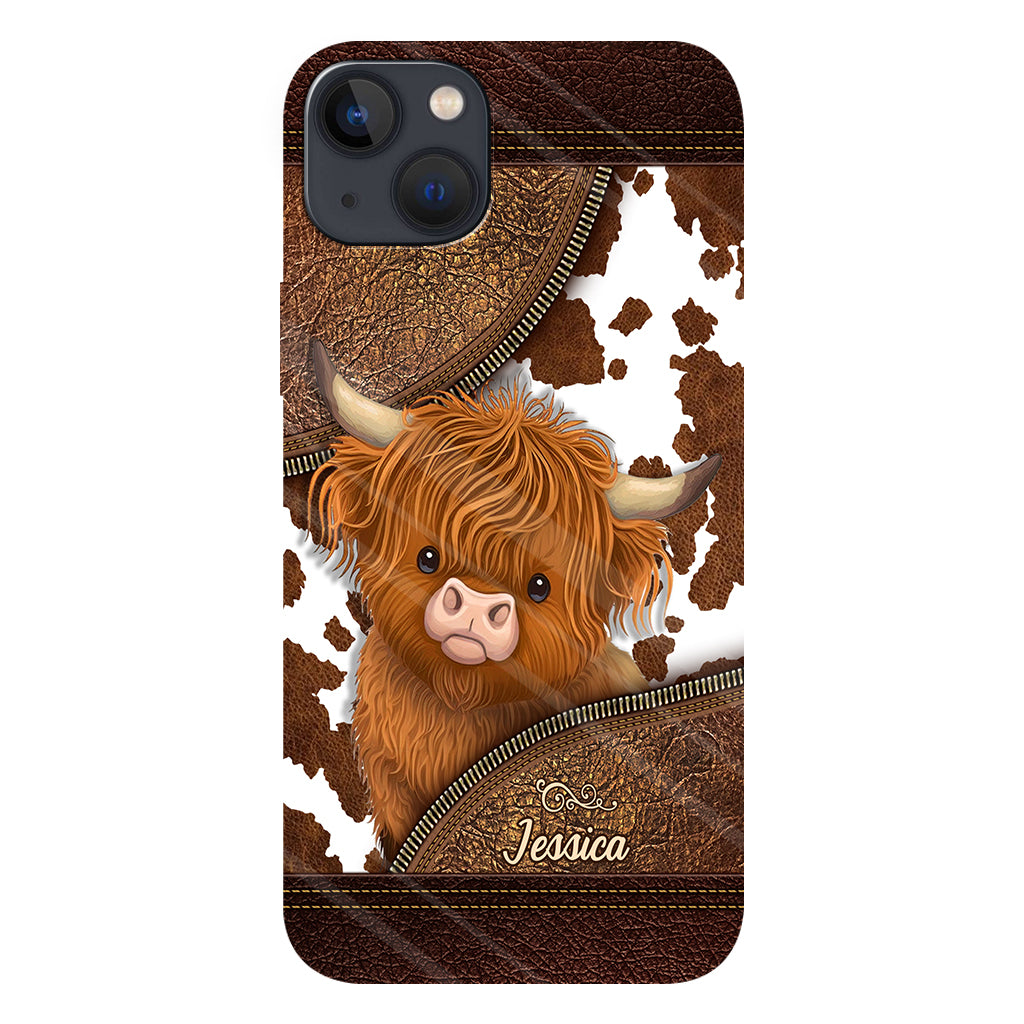 Just A Girl Who Loves Highland Cow - Personalized Full Print Phone Case