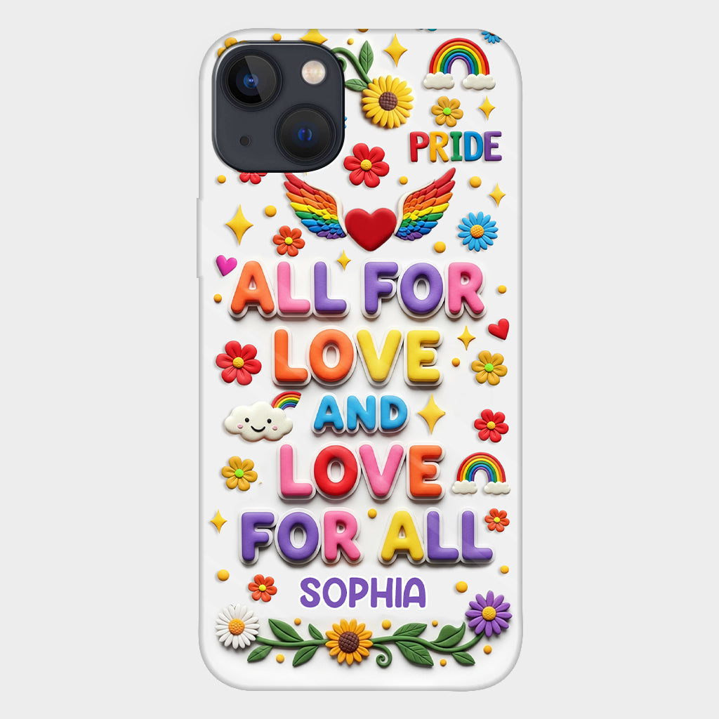 All For Love And Love For All - Personalized LGBT Support Full Print Phone Case