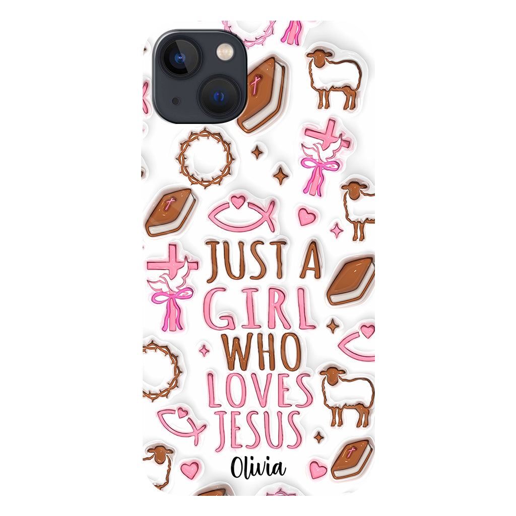 Just A Girl Who Loves Jesus - Personalized Christian Full Print Phone Case