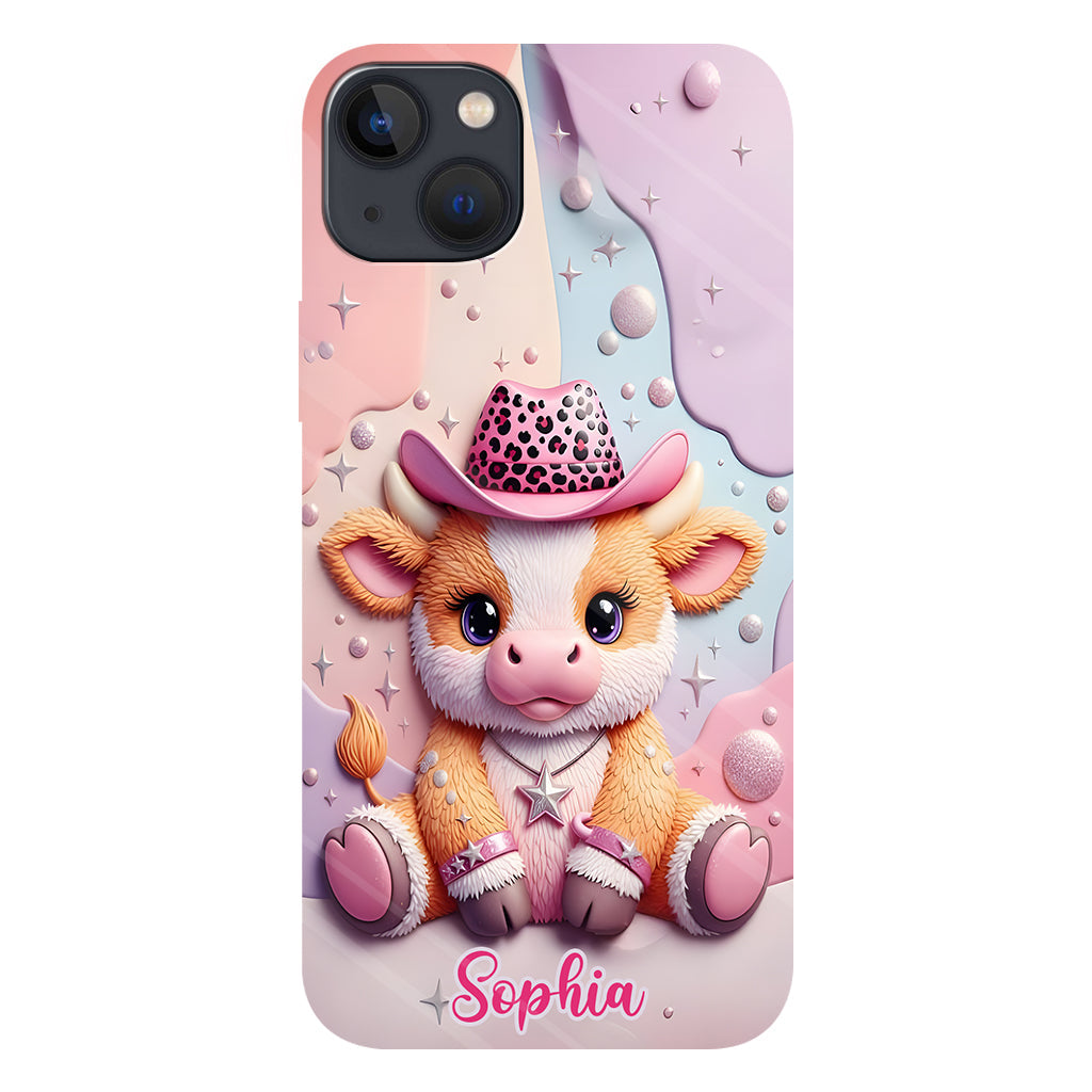 Adorable Highland Cow - Personalized Highland Cow Full Print Phone Case