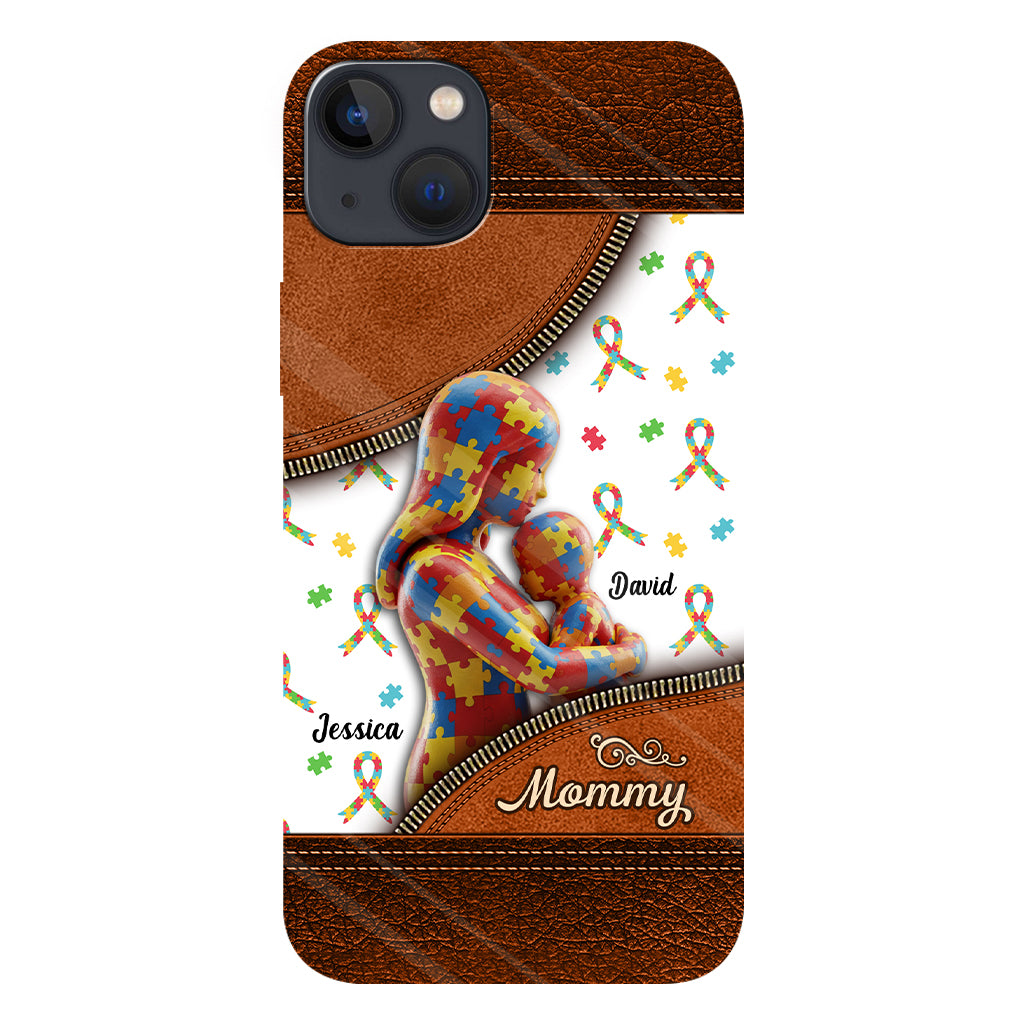 The Love Of A Mother - Personalized Autism Awareness Full Print Phone Case
