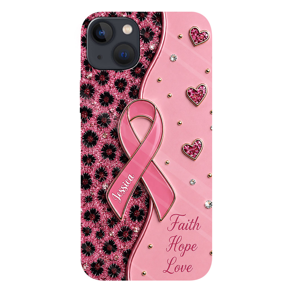 Pink Ribbon - Personalized Breast Cancer Awareness Full Print Phone Case