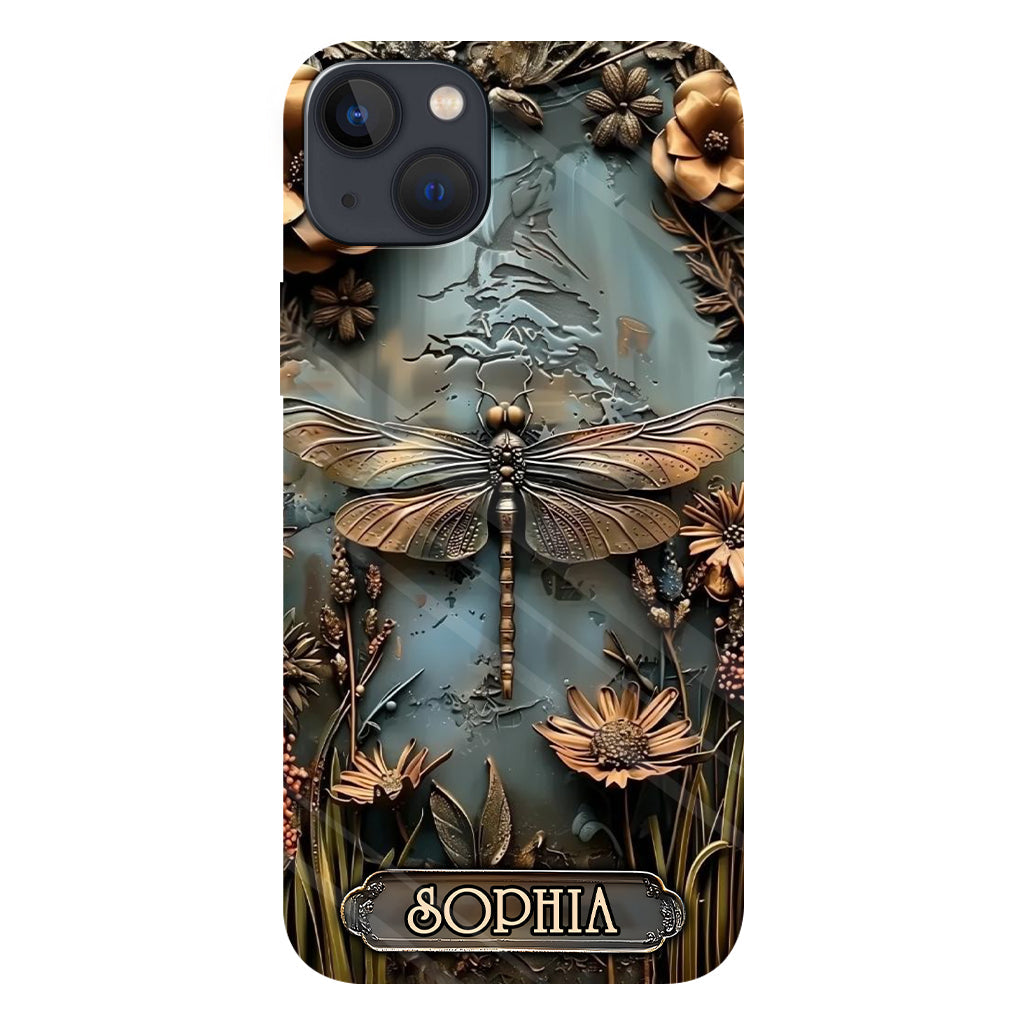 Beautiful Drafgonfly, Butterfly, Hummingbird - Personalized Gardening Full Print Phone Case