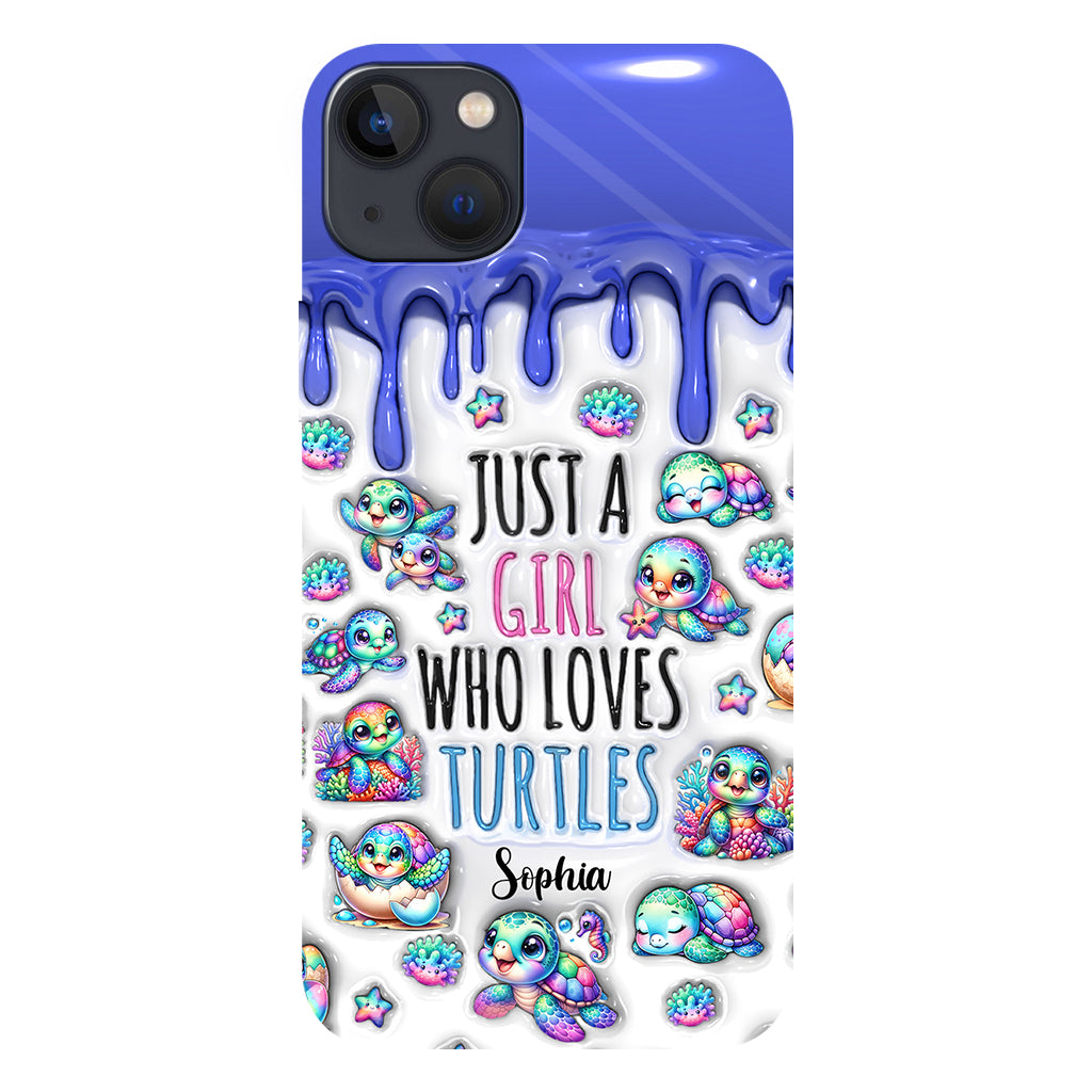 Just A Girl Who Loves Turtles - Personalized Turtle Full Print Phone Case