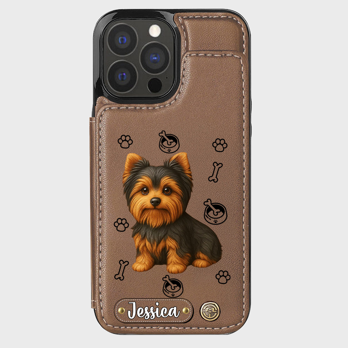 Love My Dog - Personalized Yorkshire Terriers Wallet Phone Case