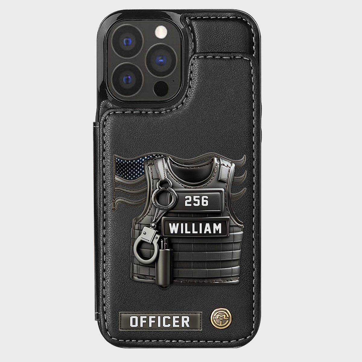 Serve And Protect - Personalized Police Officer Wallet Phone Case