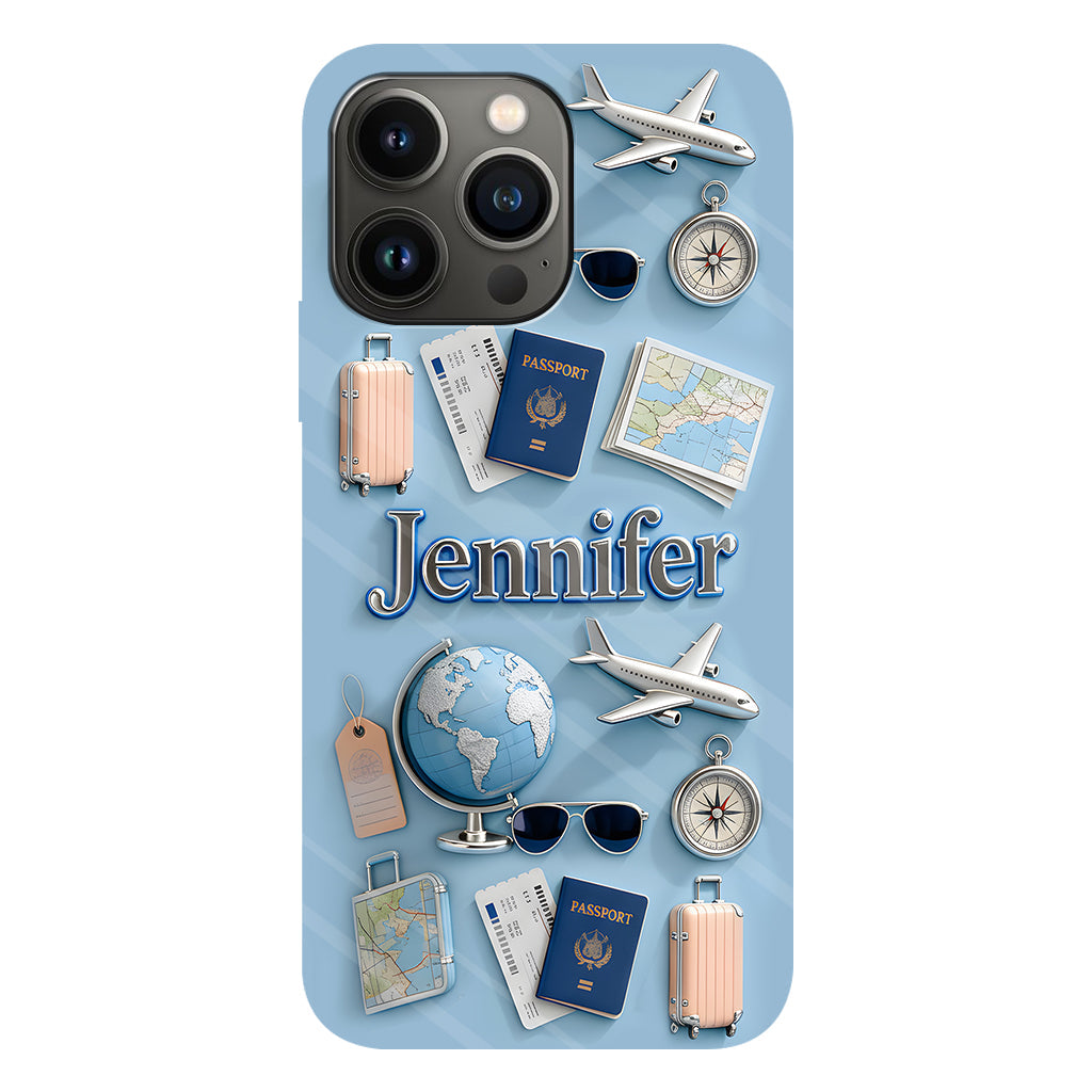Just A Girl Who Loves Travelings - Personalized Travelling Full Print Phone Case