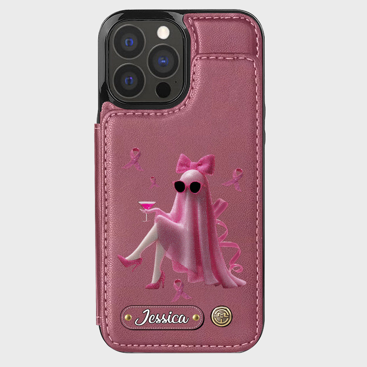 Pink Out - Personalized Breast Cancer Awareness Wallet Phone Case