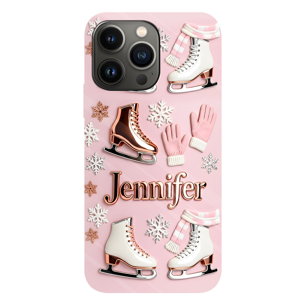 Ice Skating Makes Me Happy - Personalized Ice Skating Full Print Phone Case