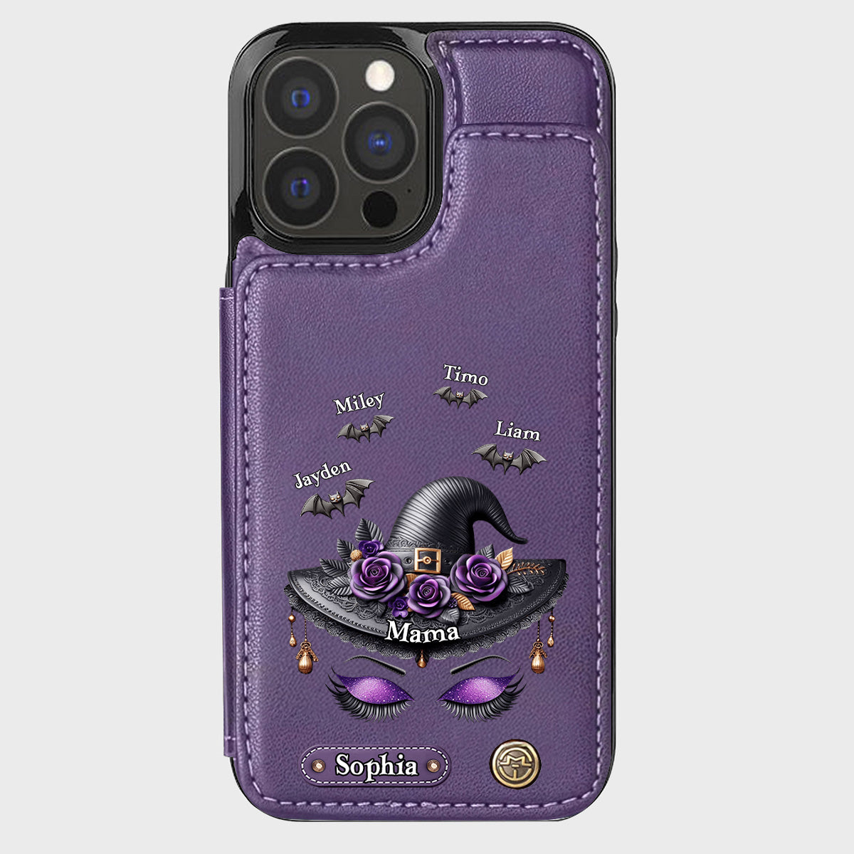 Perfect Gift For Mom, Grandma Witch - Personalized Mother Wallet Phone Case