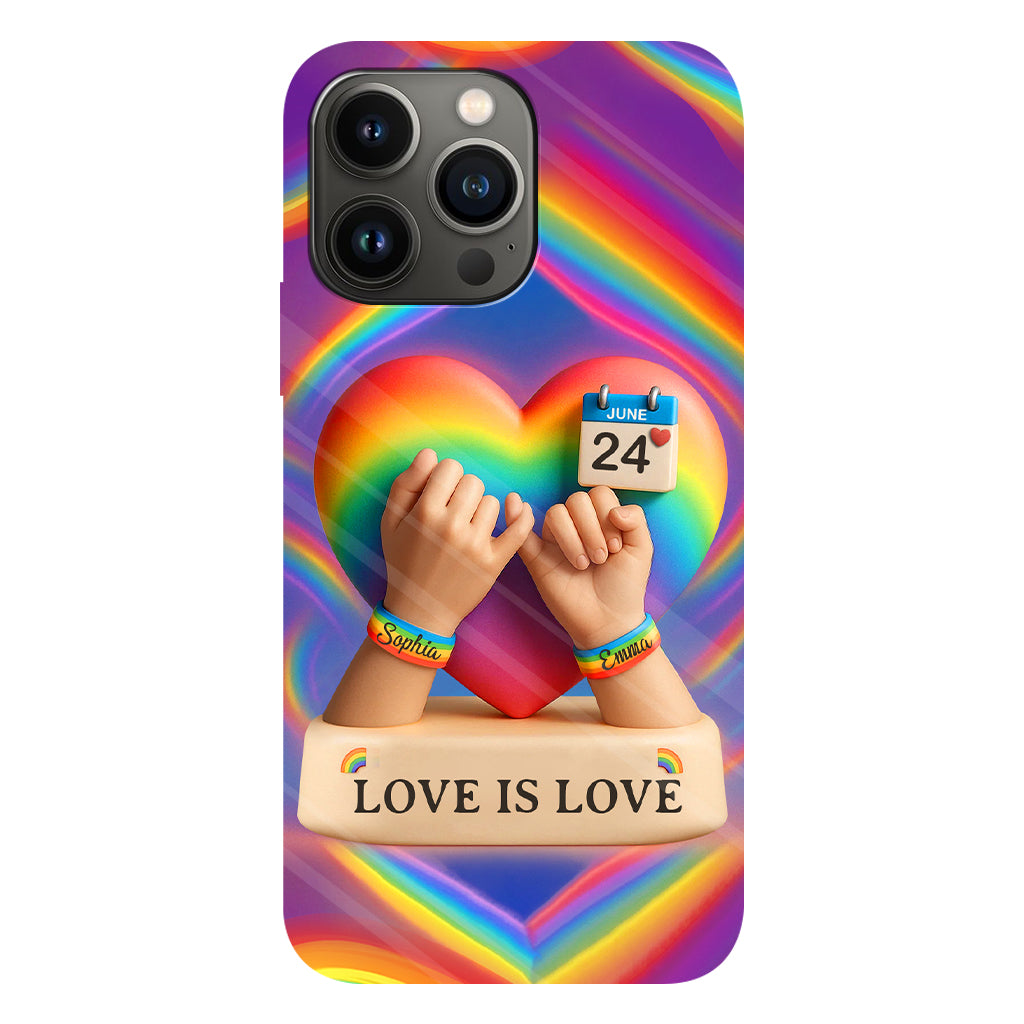 Love Is Love - Personalized LGBT Support Full Print Phone Case