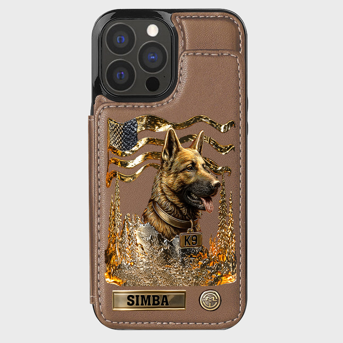 Love My Dog - Personalized German Shepherd Dog Wallet Phone Case