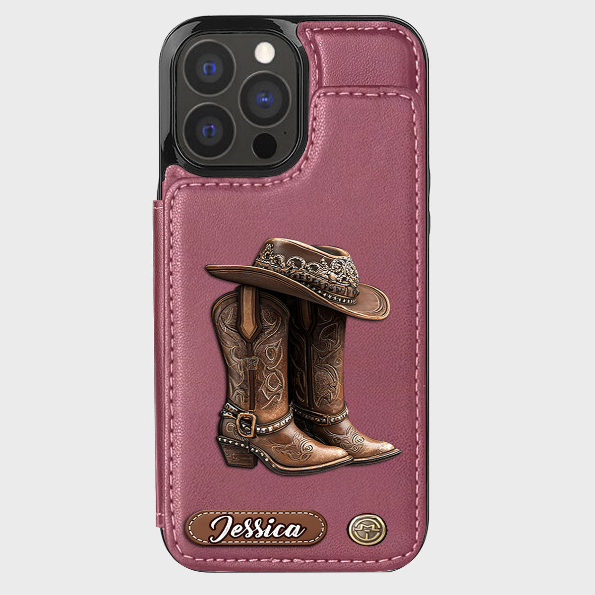Western Spirit - Personalized Cowgirl Wallet Phone Case