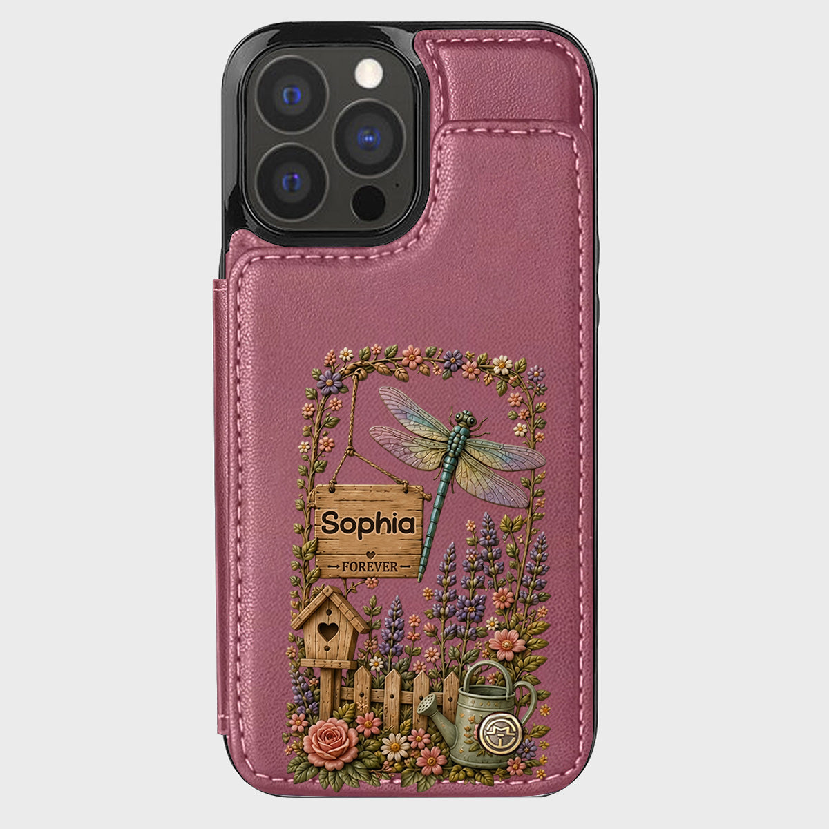 Humingbird, Dragonfly - Personalized Gardening Wallet Phone Case
