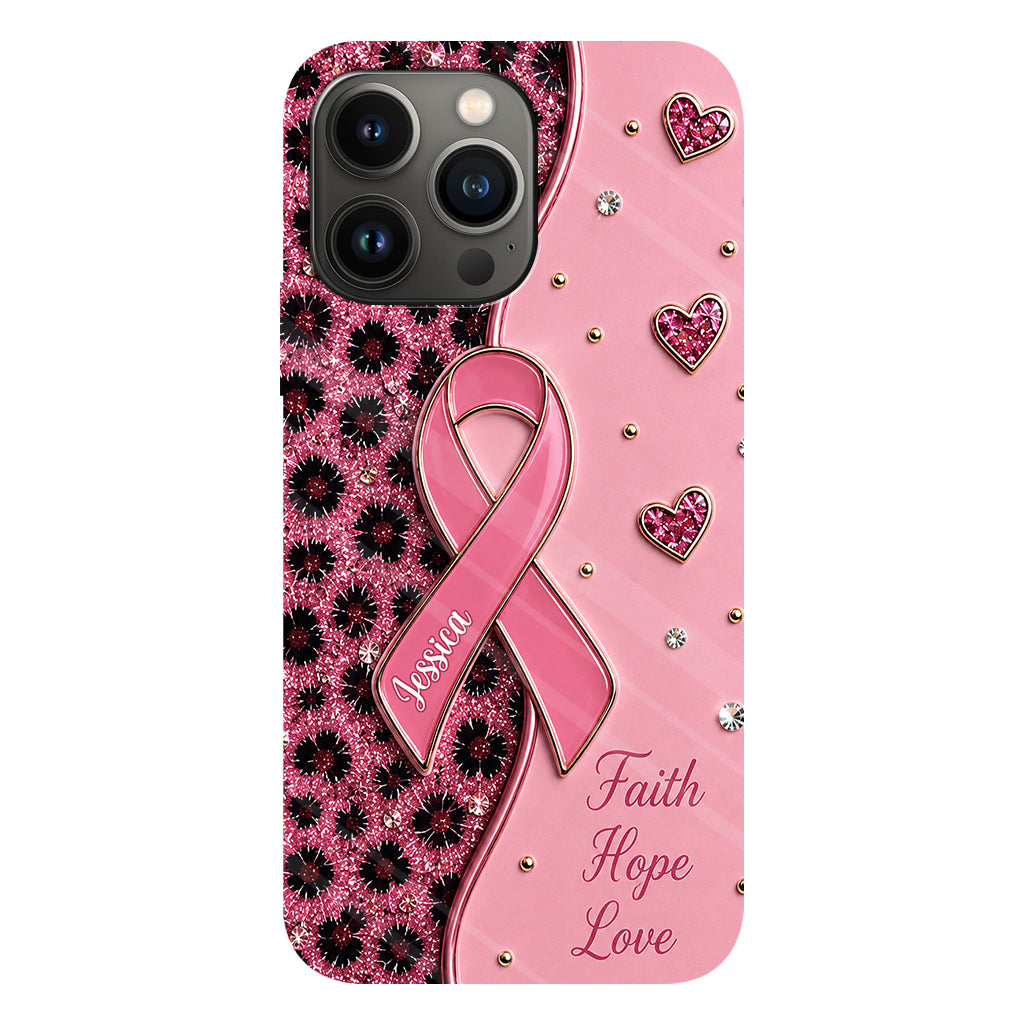 Pink Ribbon - Personalized Breast Cancer Awareness Full Print Phone Case