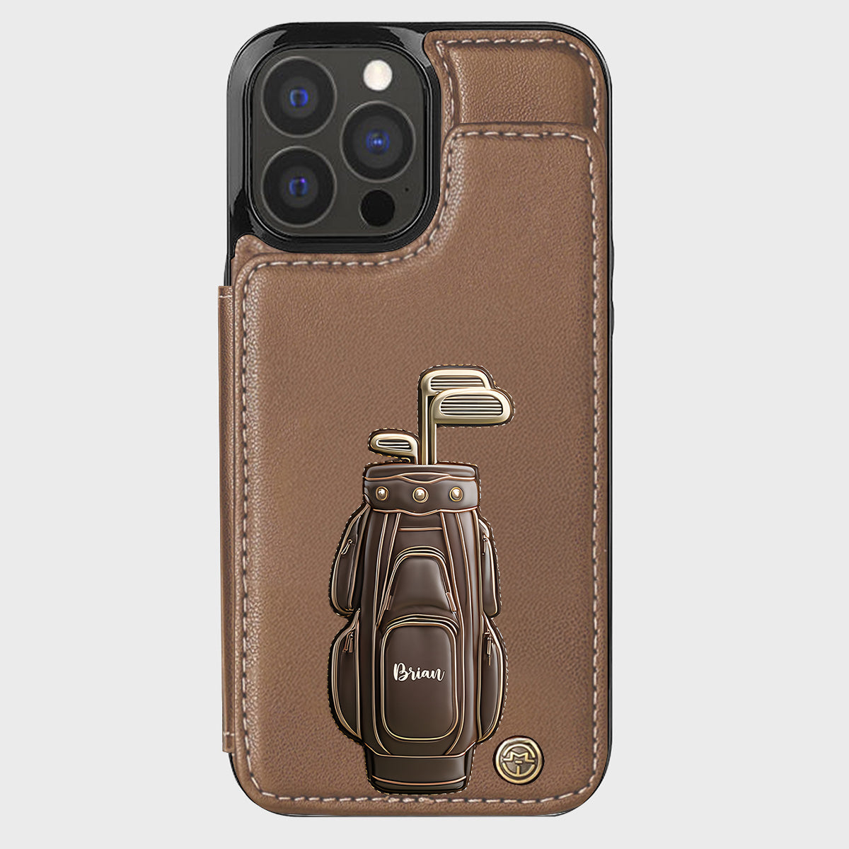 Luxury Gift For Golfer Custom Name - Personalized Golf Wallet Phone Case