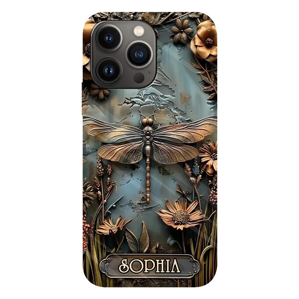 Beautiful Drafgonfly, Butterfly, Hummingbird - Personalized Gardening Full Print Phone Case