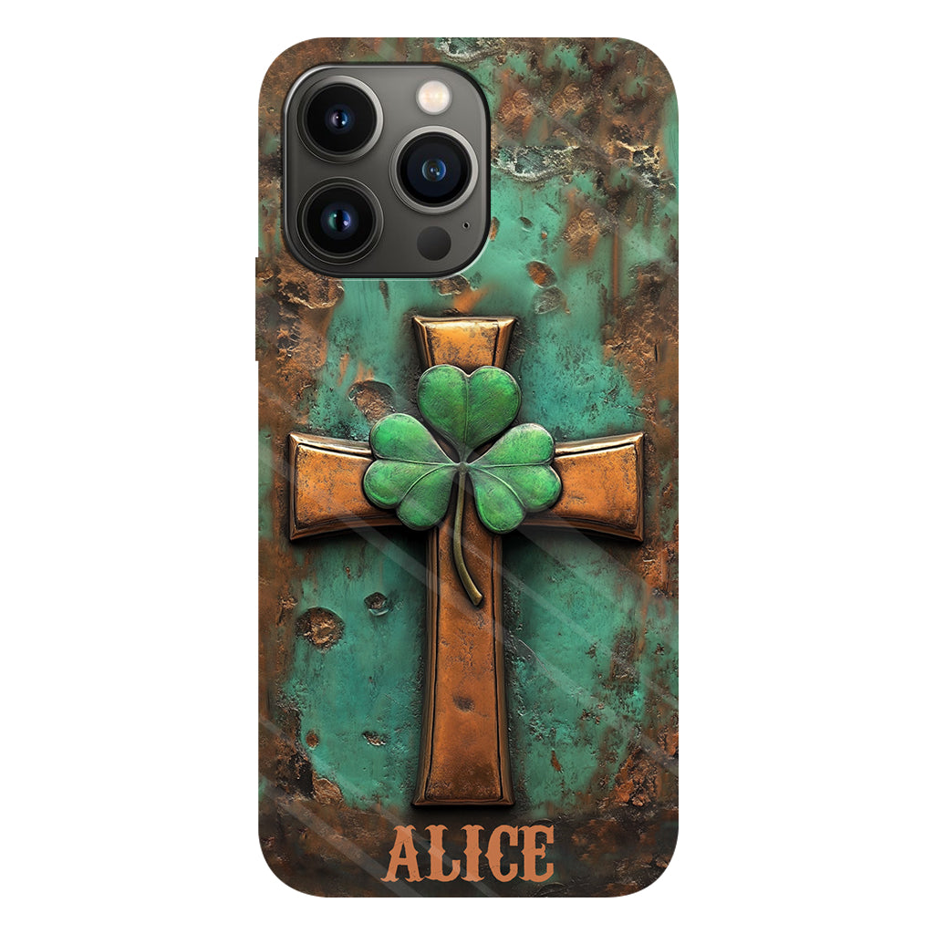 Vintage Irish Cross - Personalized Saint Patrick's Day Full Print Phone Case