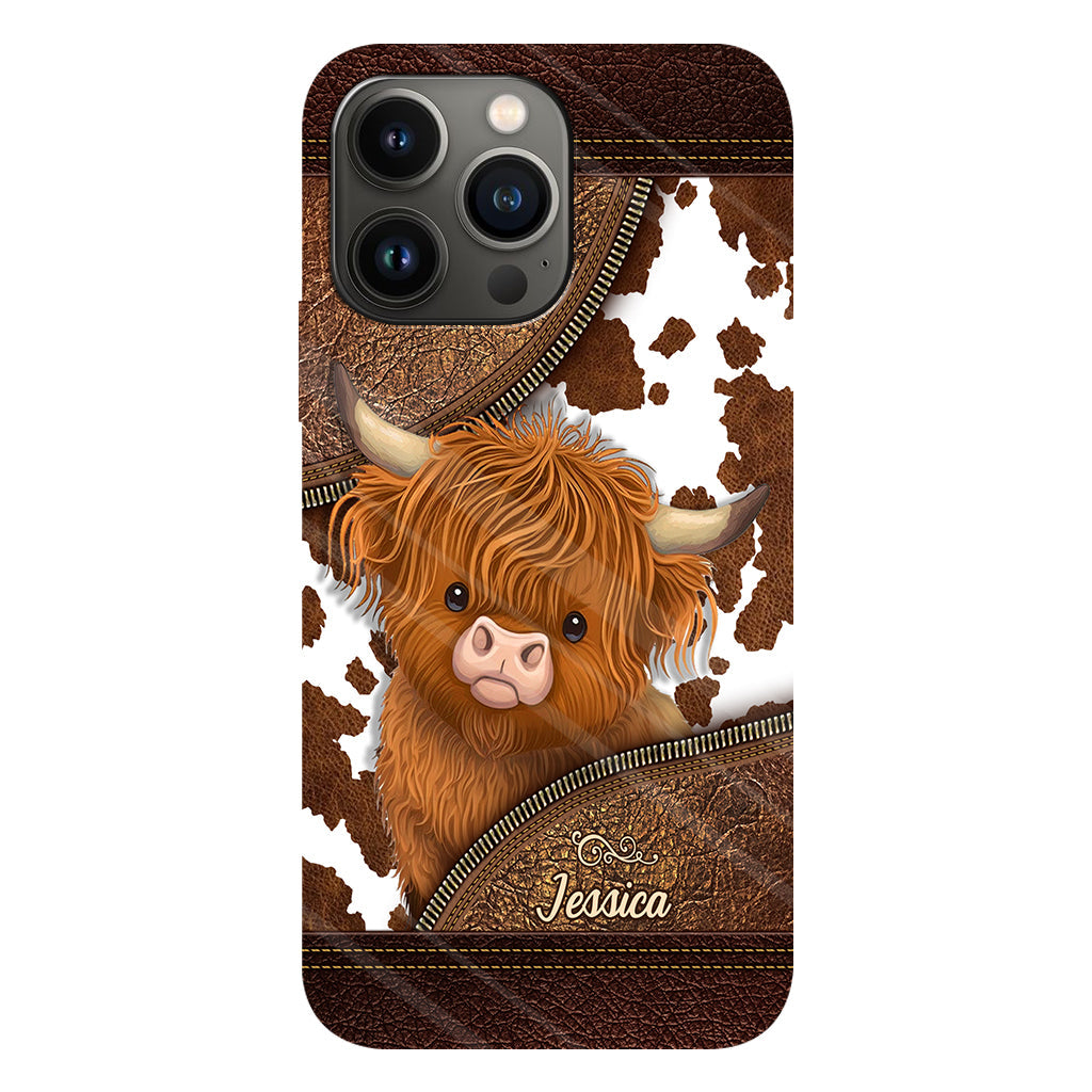 Just A Girl Who Loves Highland Cow - Personalized Full Print Phone Case
