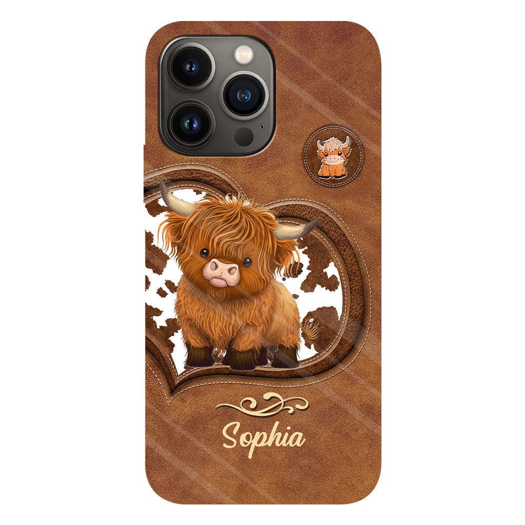 Cute Highland Cow - Personalized Highland Cow Full Print Phone Case