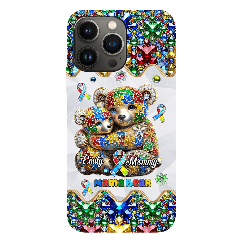 Mama Bear - Personalized Autism Awareness Full Print Phone Case