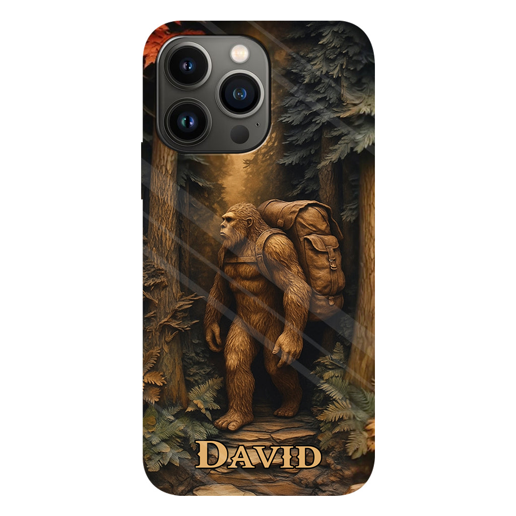 Sasquatch In Forest - Personalized Hiking Full Print Phone Case