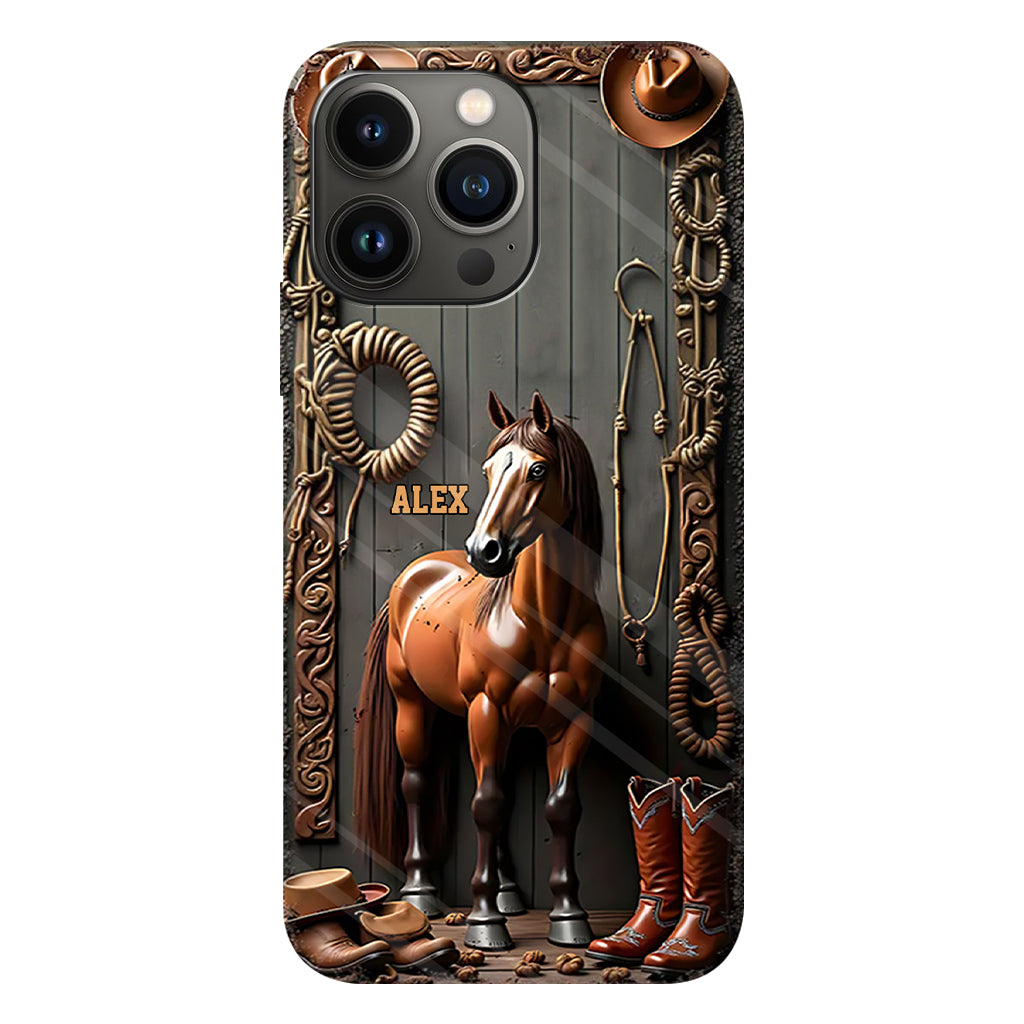 Love Horses - Personalized Horse Full Print Phone Case