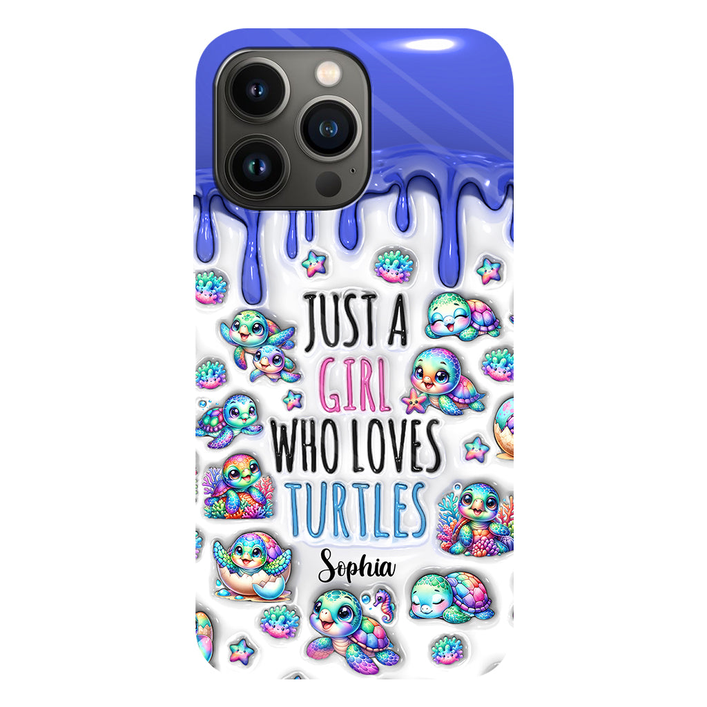 Just A Girl Who Loves Turtles - Personalized Turtle Full Print Phone Case