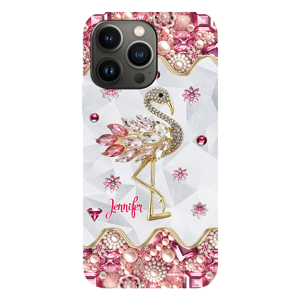 Just A Girl Who Loves Flamingos - Personalized Flamingo Full Print Phone Case