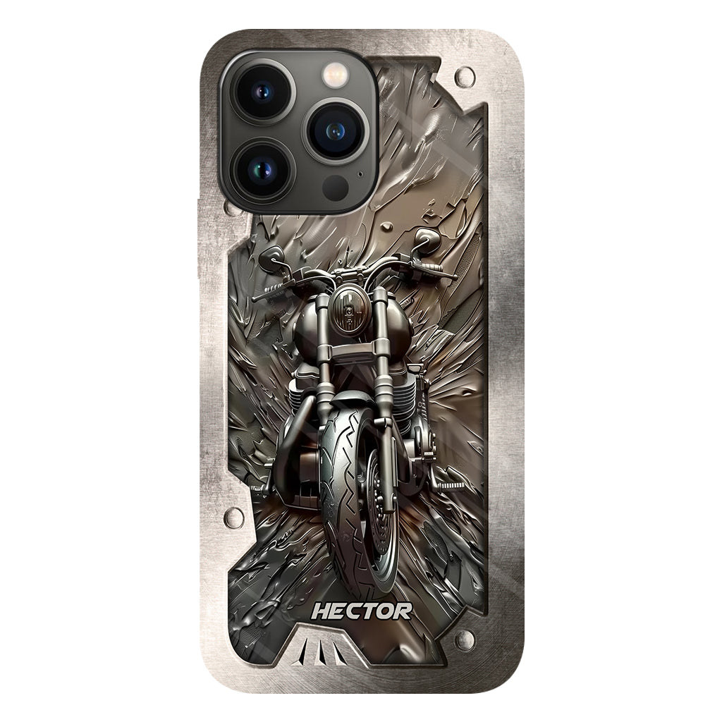 Vintage Motorcycle - Personalized Biker Full Print Phone Case