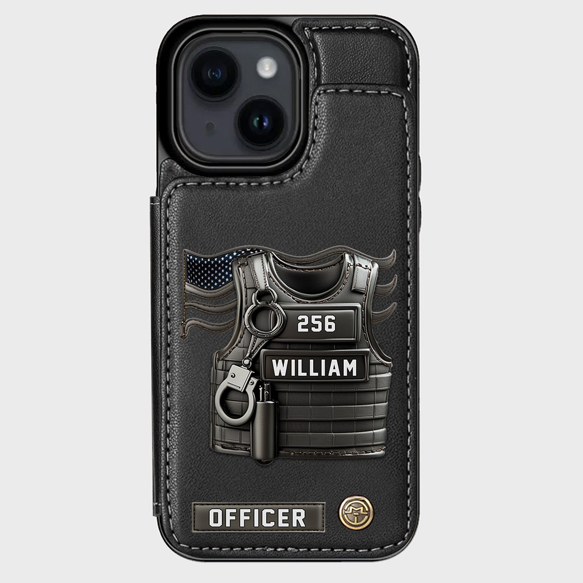 Serve And Protect - Personalized Police Officer Wallet Phone Case