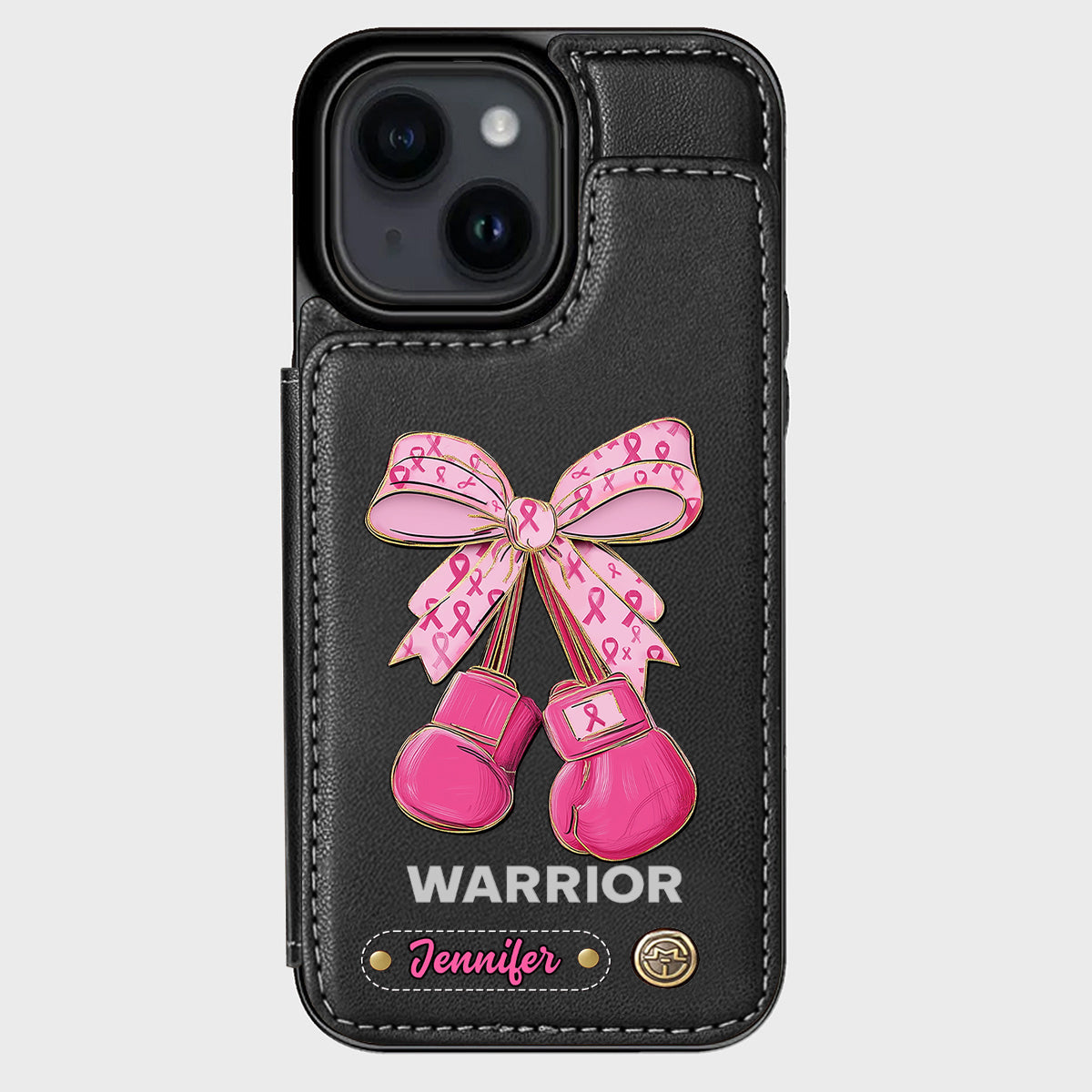 Warrior - Personalized Breast Cancer Awareness Wallet Phone Case