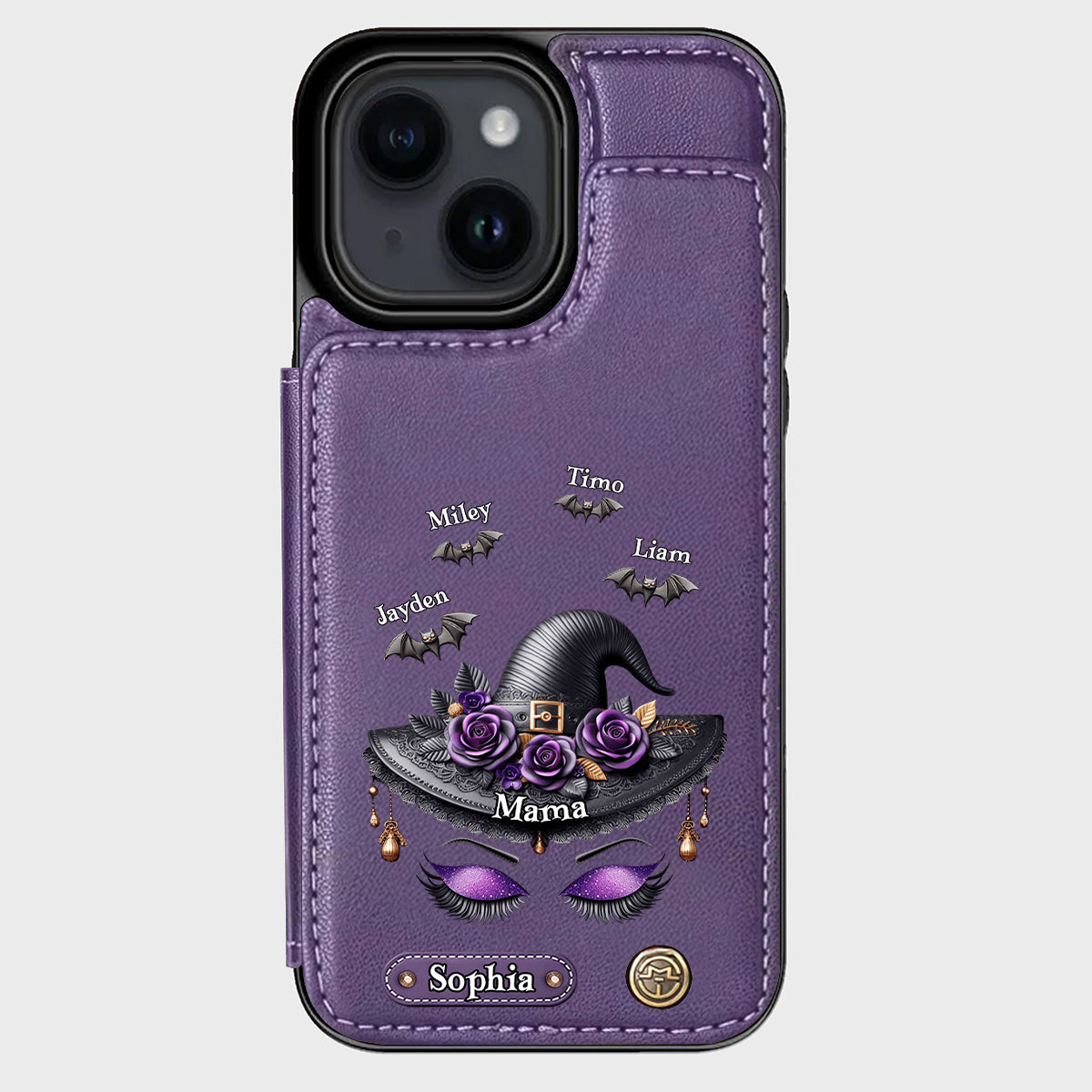 Perfect Gift For Mom, Grandma Witch - Personalized Mother Wallet Phone Case