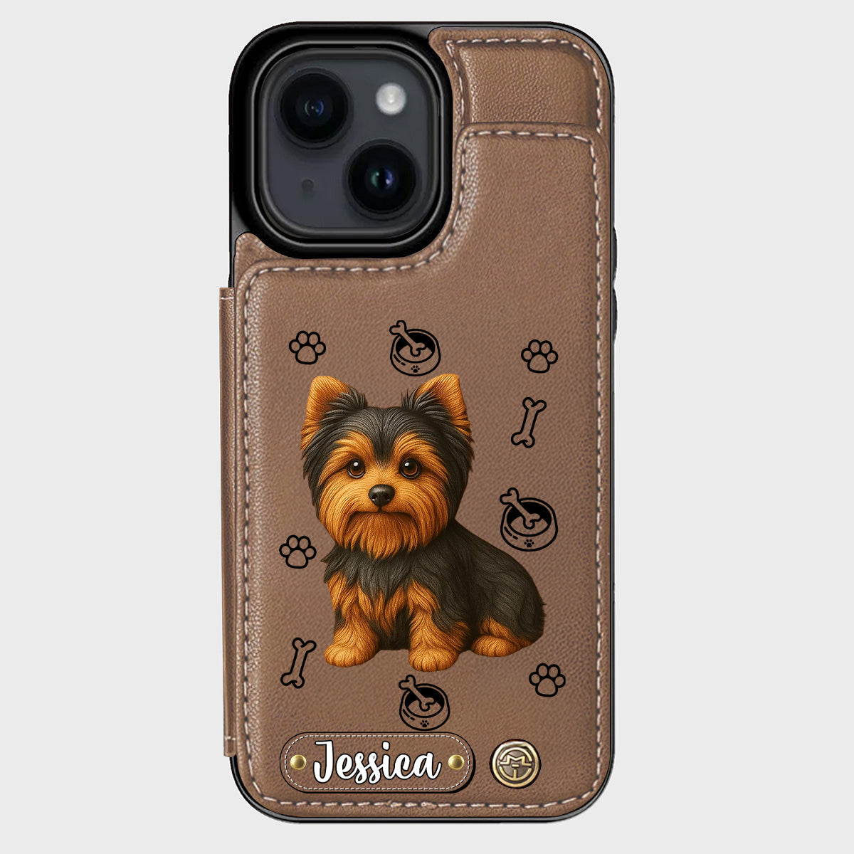 Love My Dog - Personalized Yorkshire Terriers Wallet Phone Case