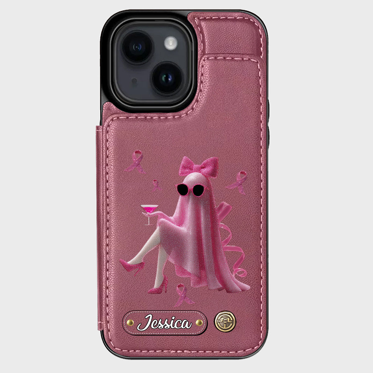 Pink Out - Personalized Breast Cancer Awareness Wallet Phone Case