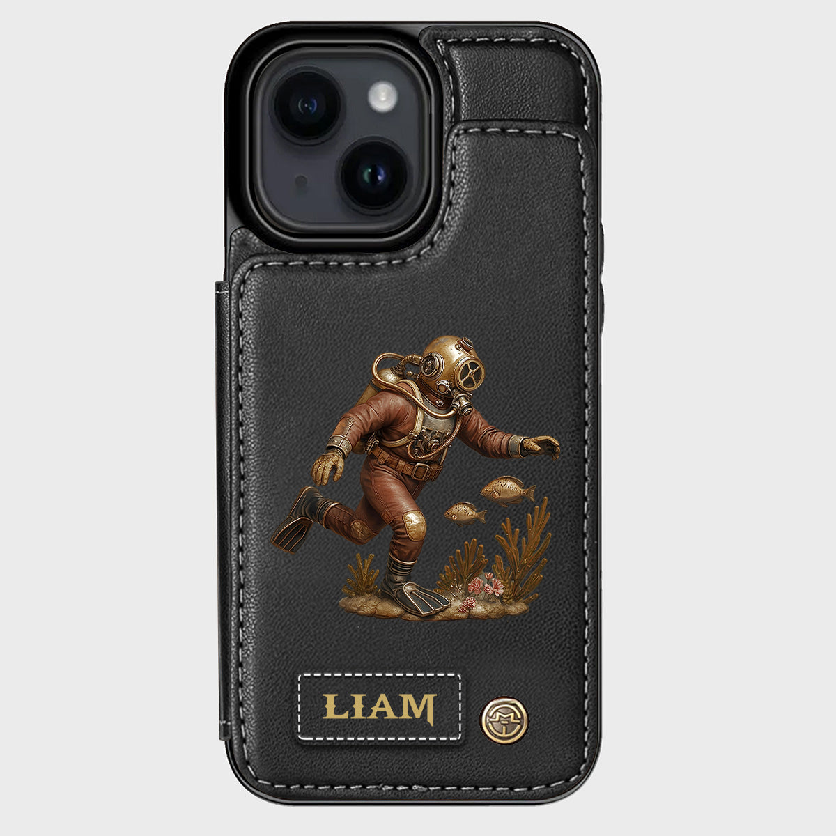 Scuba Diving Lovers Gift - Personalized Scuba Diving Wallet Phone Case