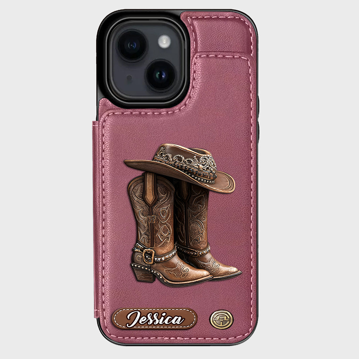 Western Spirit - Personalized Cowgirl Wallet Phone Case