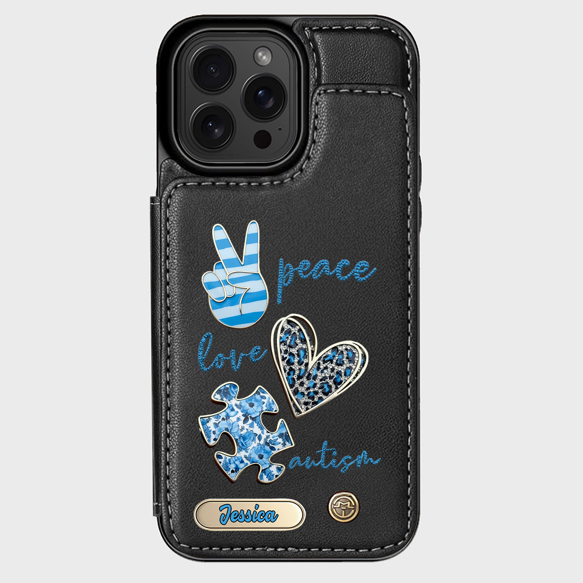 Autism Awareness - Personalized Autism Awareness Wallet Phone Case